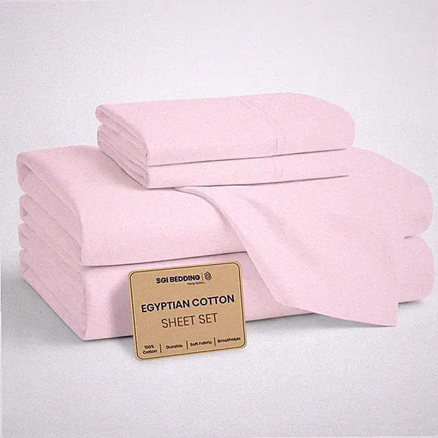 100% Egyptian Cotton Sheets King Size – Cooling Sheets, Soft Breathable Dusty...