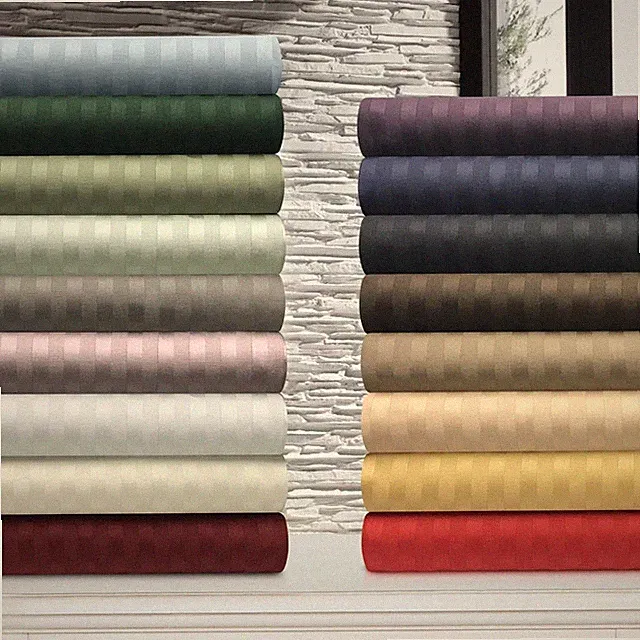 1000 OR 1200 THREAD COUNT FLAT SHEET ONLY STRIPE COLORS US SIZES