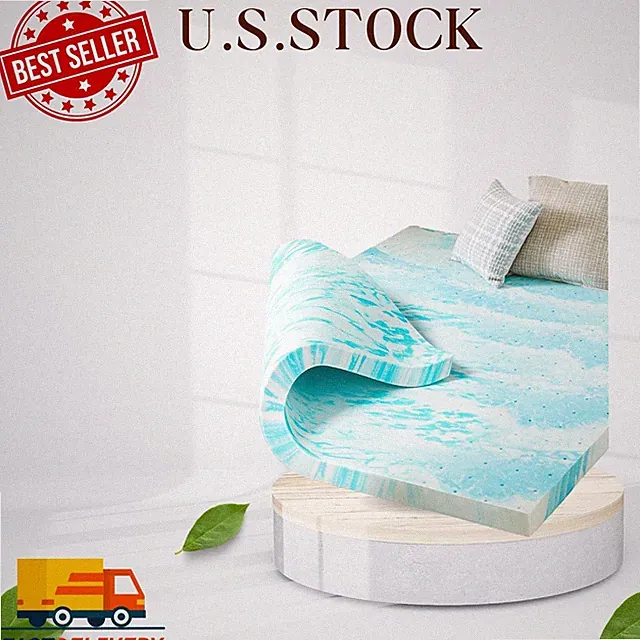 2 Inch California King Mattress Topper - Gel Memory Foam Cooling Bed Pad