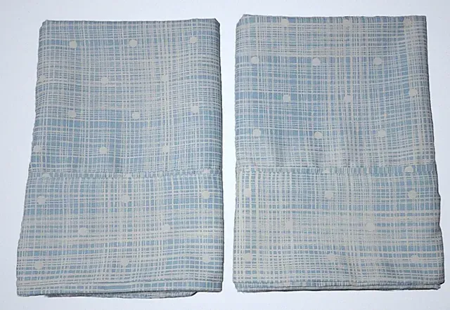 2 KING pillowcases By Ienjoy Home 100% Microfiber, Blue, White Abstract Pattern