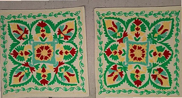 2 SET OF Suzani embroidered pillowcases
