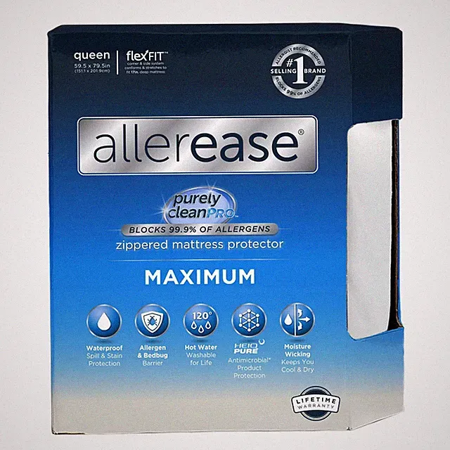 Allerease Queen Maximum Waterproof Allergy and Bedbug Protection