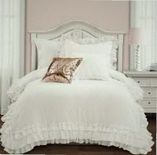 Art & Luxury 3Layer Ruffle Style Tailor Made 360Tc Cotton Made Duvet Cover@3Pcs