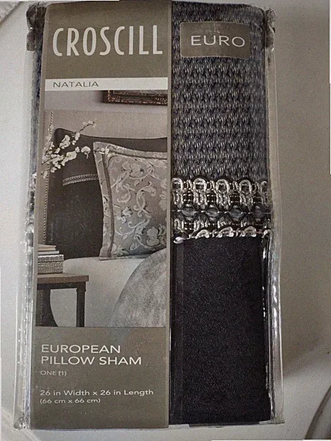 Croscoll Euro Sham Natalia dark blue gray