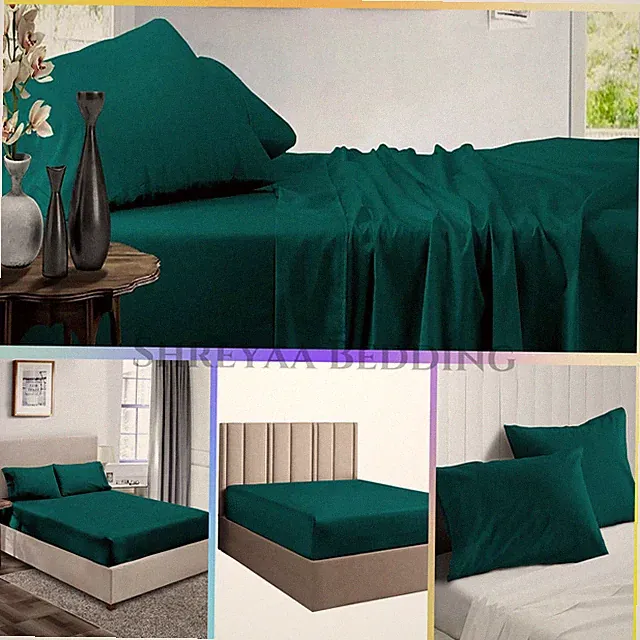 Gracy Bed Sheets Collection - 1000 TC - Organic Cotton - Select Item - Teal