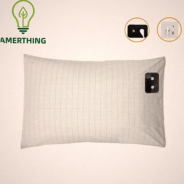 Grounding Pillowcase with 15ft Grounding Cord 20x30in Sleep Therapy Relieve