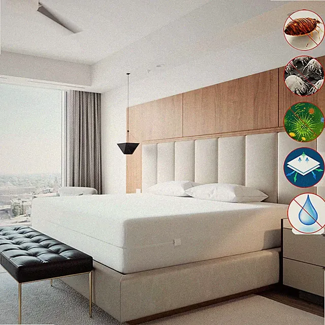 Hybrid Stretch Bed Bug and Allergy Proof Zippered Mattress Protector