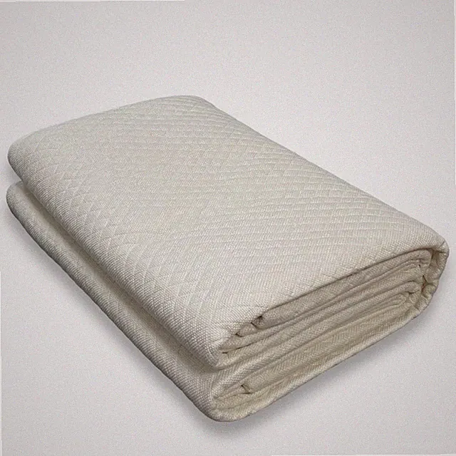 Lili Alessandra Ivory Laurie Diamond Blanket Queen Quilted Coverlet