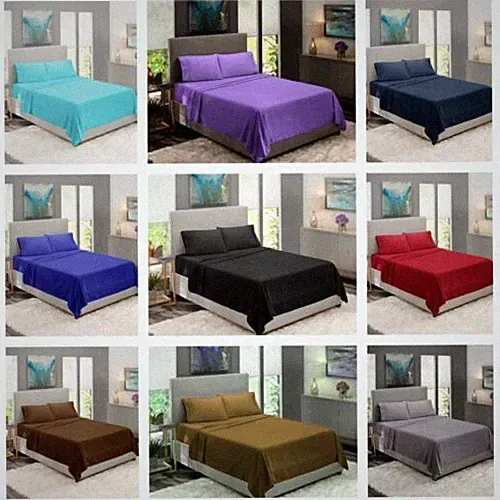 Luxury 4 Pcs Bed Sheet Deep Pocket 1900 Count 100% Egyptian Comfort Bed Sets..