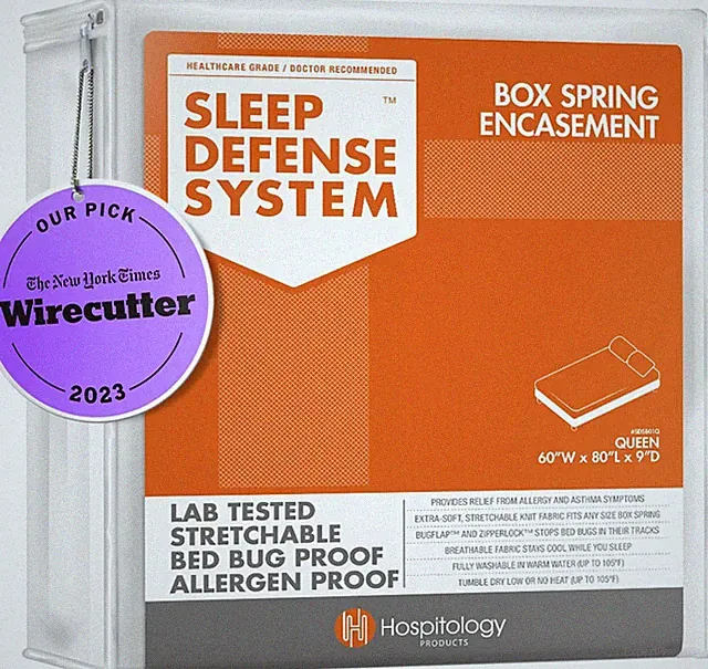 Luxury Hypoallergenic Box Spring Encasement - Bed Bug & Dust Mite Proof – Queen