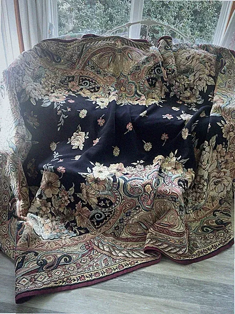 Soft Surroundings Ariya Tapestry Coverlet (King 110" X 104") and 1 pillow sham