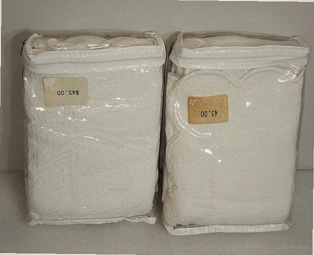 Two Columbine Cody Home Collection Matelasse 100 % Cotton Pillow Shams